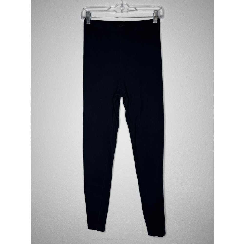 Pansy Organic USA Cotton Leggings Black High Waisted Large Made in California